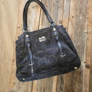 Coach Signature Black Mia Shoulder Bag #15402